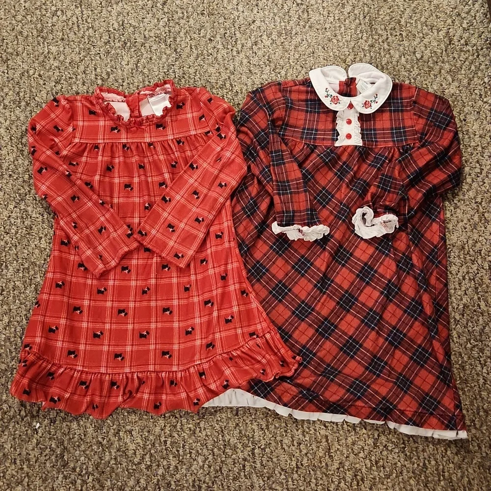 The Children's Place Girl's Long-sleeved Nightgowns Color Red Size 5